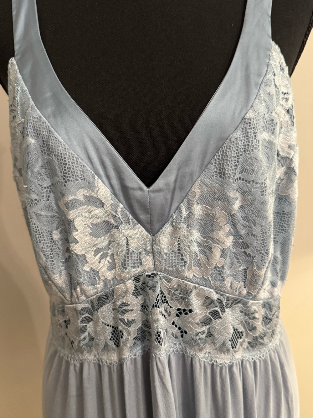 Soma Pale Blue Lace-Accent Chemise Nightgown - Picture 3 of 5